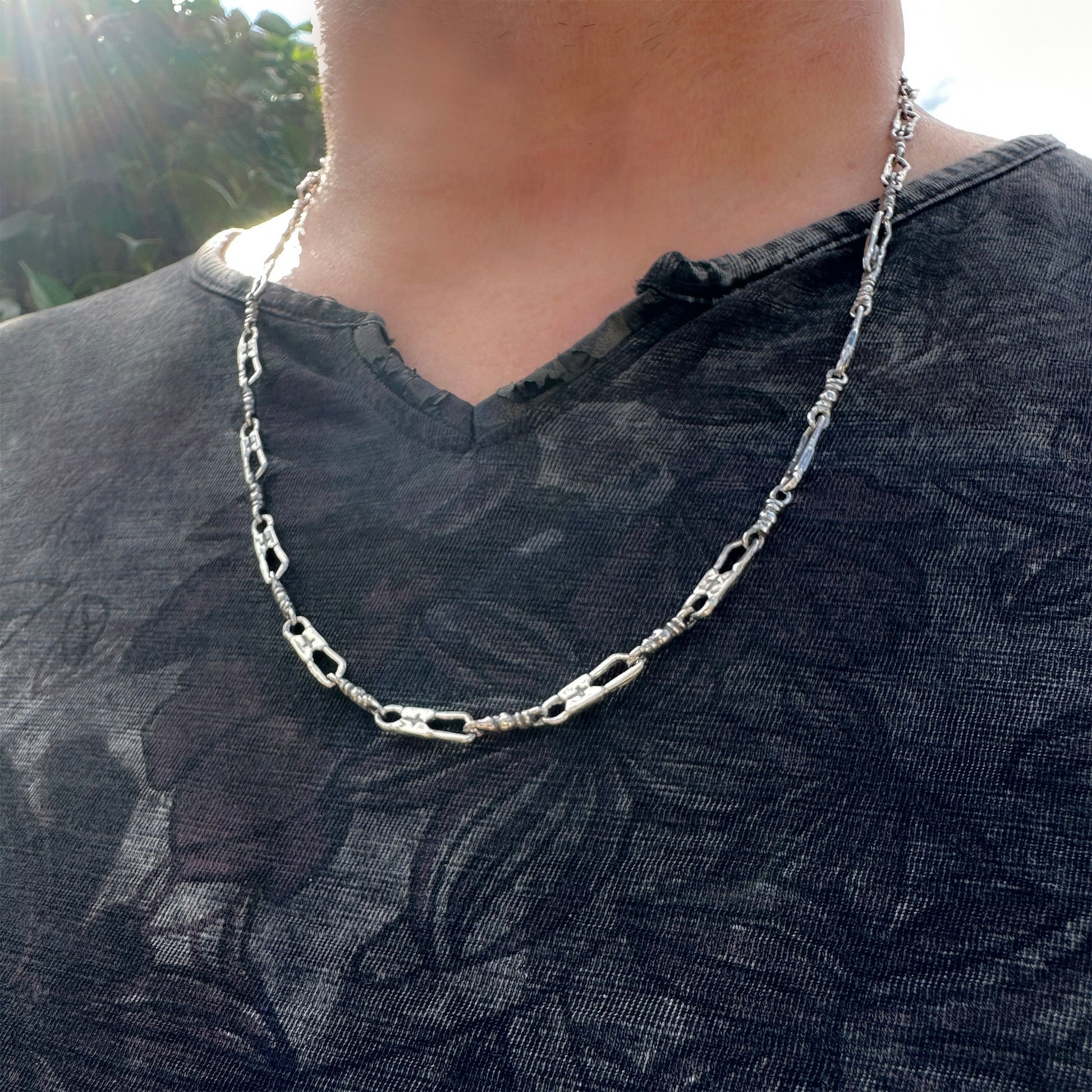 Fisher Of Men Sterling Silver 925 Fisherman Link Chain Bracelet or Necklace Inspirational Card Gift