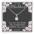 Sterling Silver Mother Necklace 22" Adjustable Chain Keepsake Card Gift For Mom