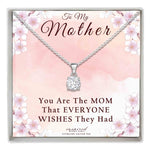 Sterling Silver Mother Necklace 22" Adjustable Chain Keepsake Card Gift For Mom