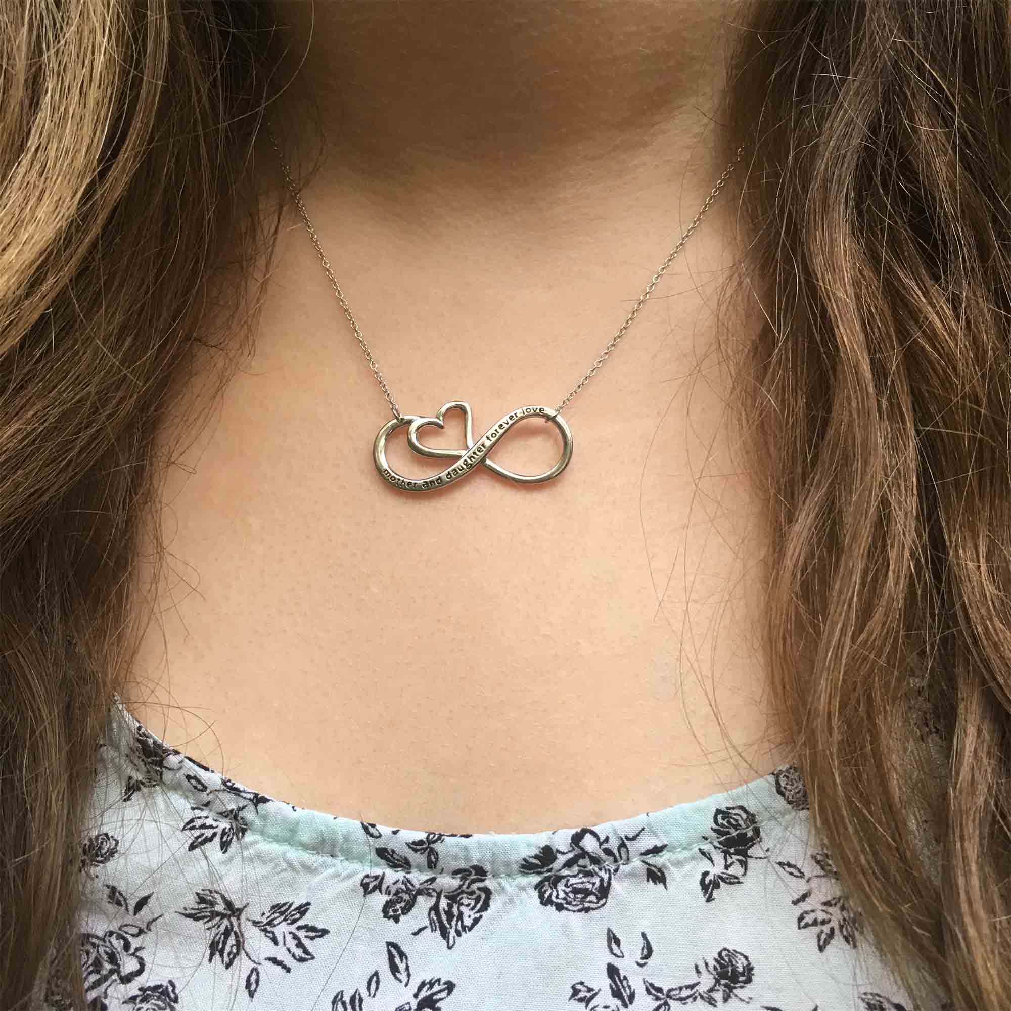 Infinity Heart Necklace Sterling Silver to Symbolize Eternal Endless Love  for Self, Sister, Best Friend, Daughter, Mom, Wife or Girlfriend - Etsy |  Mother daughter necklaces set, Sterling silver heart necklace, Daughter  necklace