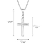 Womens Sterling Silver Diamond Cut Cross Necklace Adjustable Wheat Chain and Faith Keepsake Gift