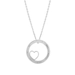 Sterling Silver Circle Best Friend Necklace With 22" Adjustable Chain Keepsake Card Gift