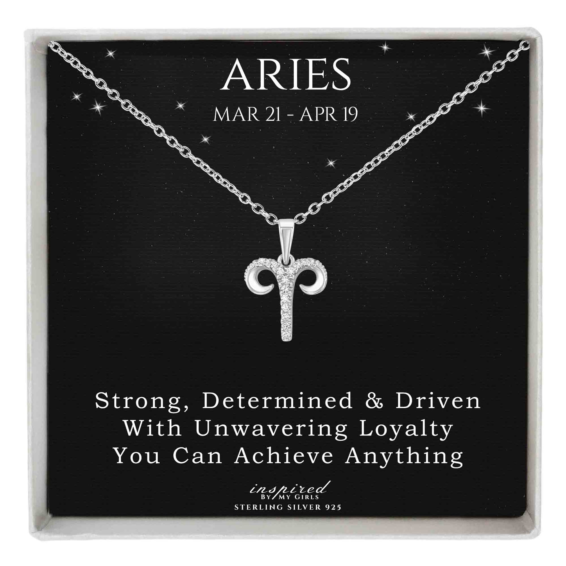 Sterling Silver Zodiac Necklace Astrology Horoscope Keepsake Card Gift - Choose Star Sign