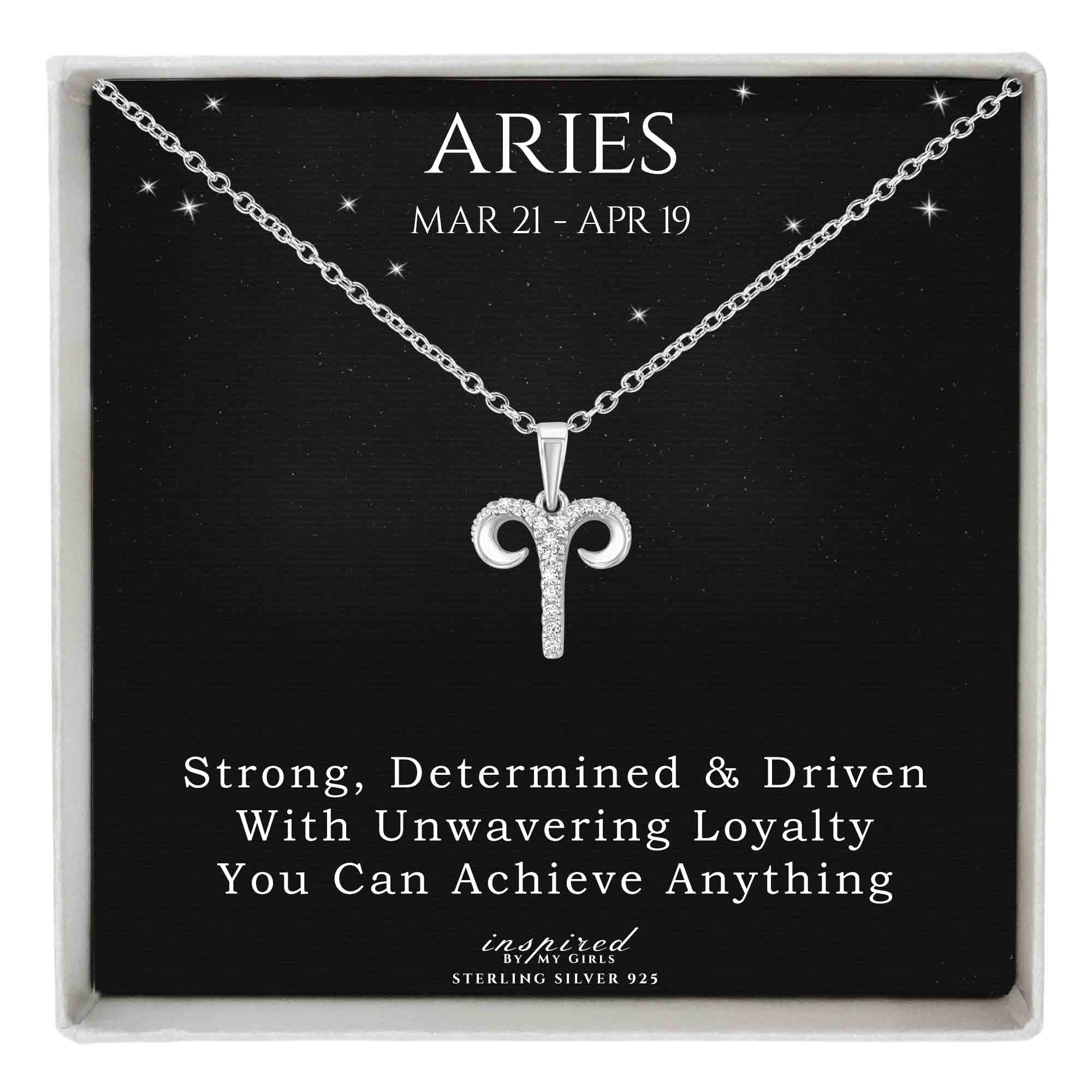 Sterling Silver Zodiac Necklace Astrology Horoscope Keepsake Card Gift - Choose Star Sign