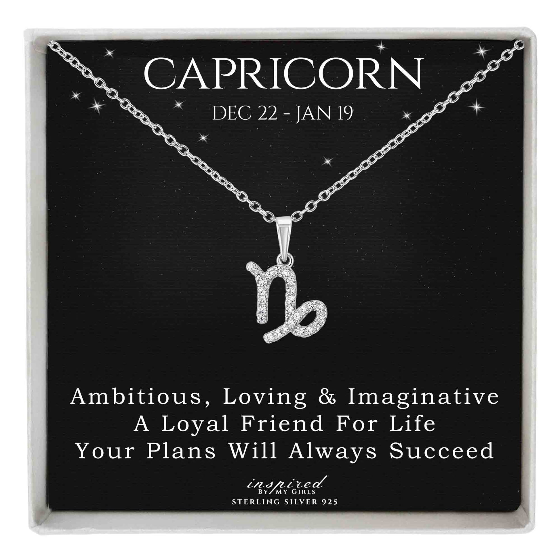 Sterling Silver Zodiac Necklace Astrology Horoscope Keepsake Card Gift - Choose Star Sign