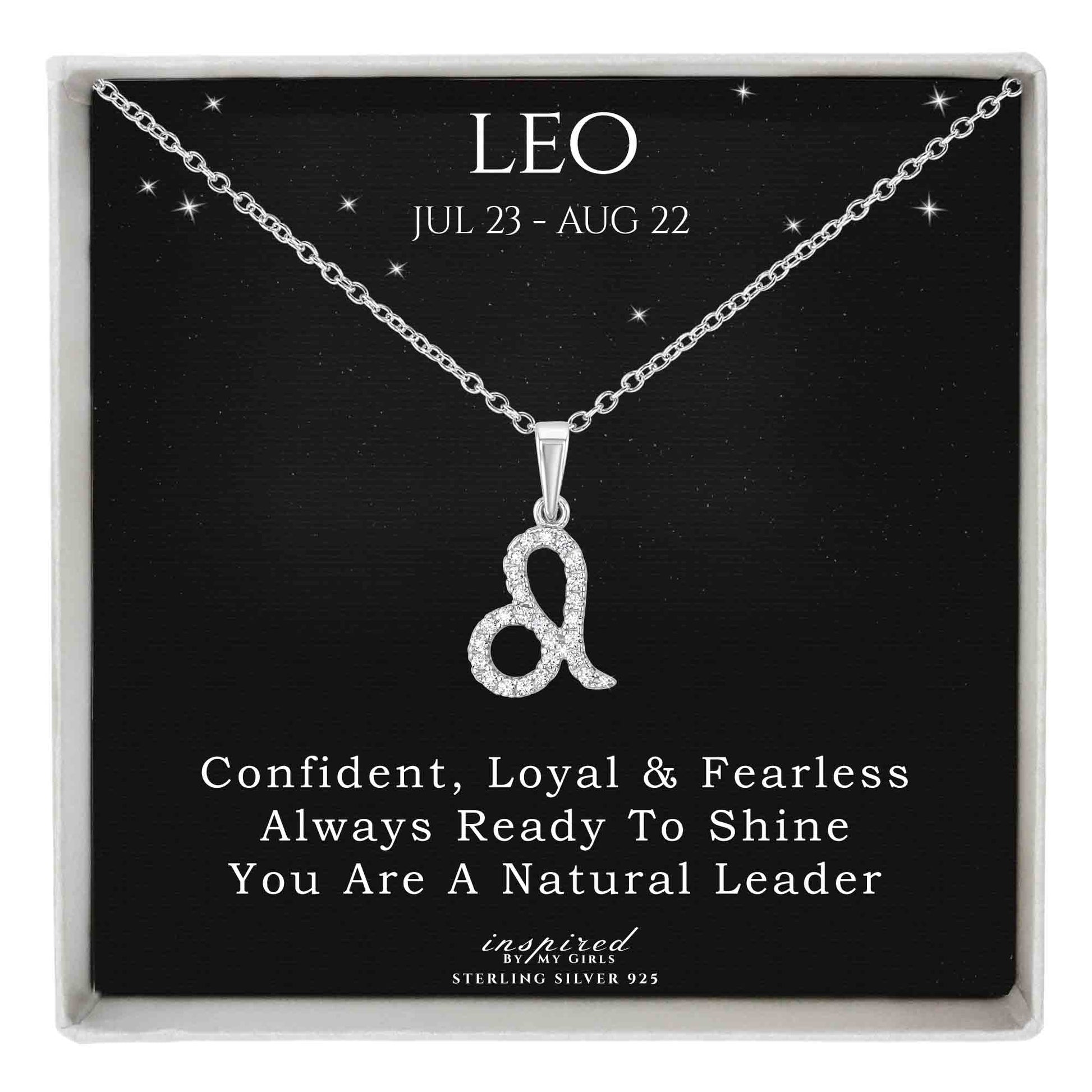 Sterling Silver Zodiac Necklace Astrology Horoscope Keepsake Card Gift - Choose Star Sign