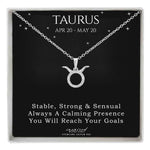 Sterling Silver Zodiac Necklace Astrology Horoscope Keepsake Card Gift - Choose Star Sign