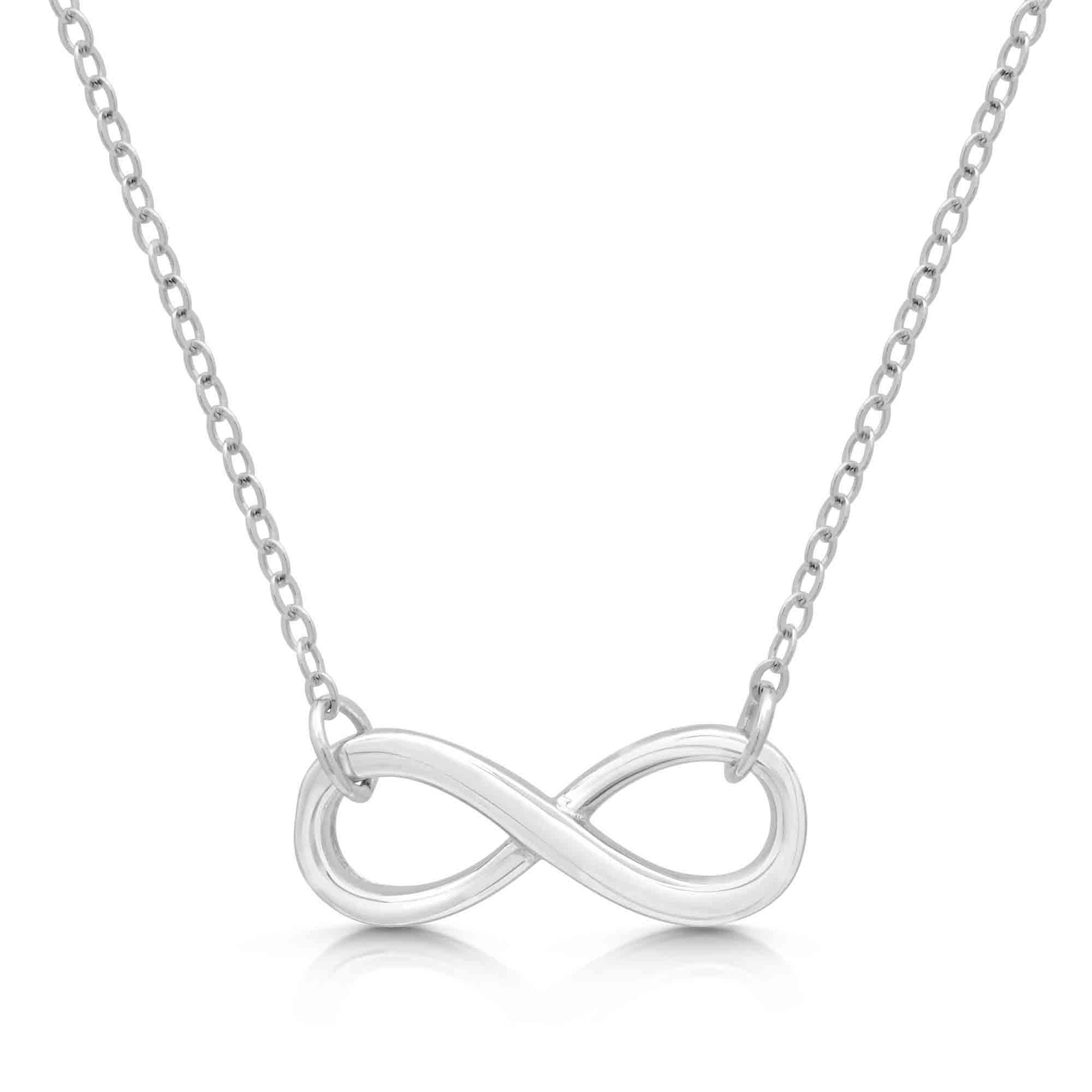 Sterling Silver Best Friend Infinity Necklace Friendship Gift for Women - Choose Style