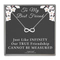 Sterling Silver Best Friend Infinity Necklace Friendship Gift for Women - Choose Style