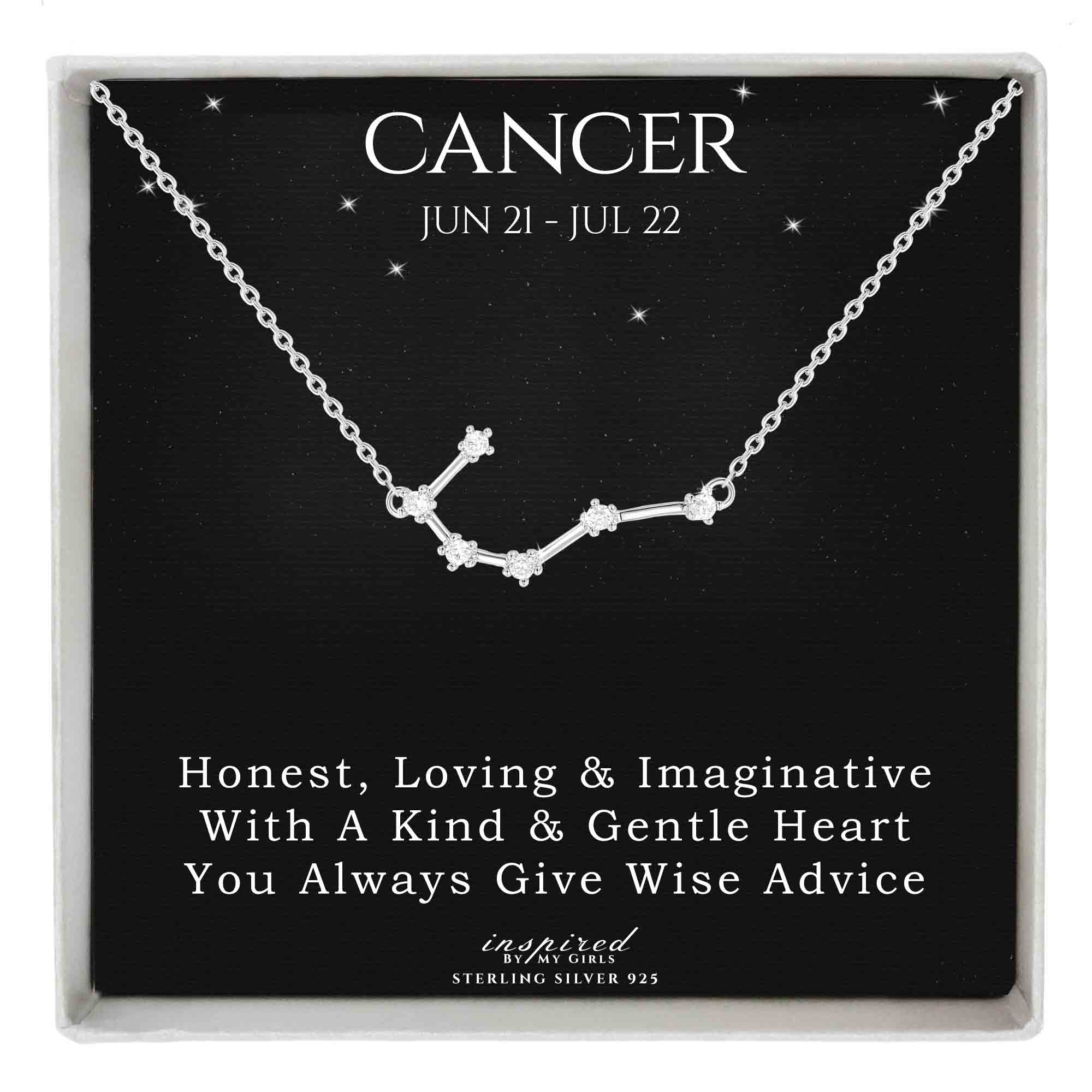 Cancer Zodiac Sign Necklace - 14k Gold - George Art Jewels