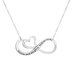 Sterling Silver Mother and Daughter Forever Love Infinity Heart Necklace and Keepsake Card Gift